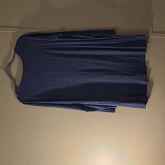 Soft Surroundings super soft cotton tunic long sleeve blue striped excellent con - Picture 5 of 9